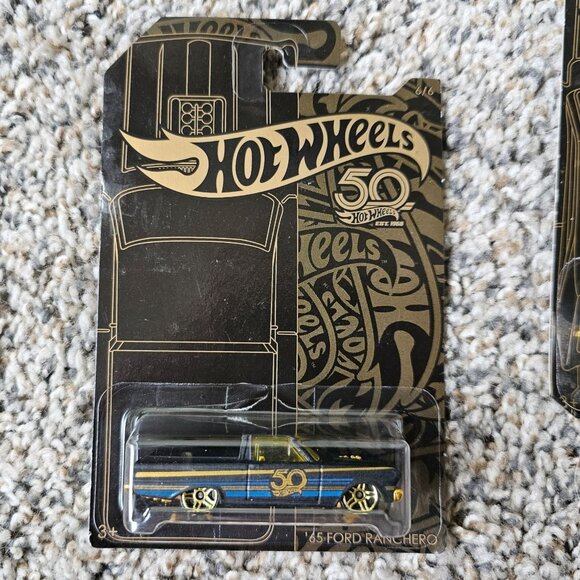 Hot Wheels 50th Anniversary Car Black Gold Full Set of 6 Error Bone Shaker - Picture 5 of 10